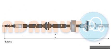 Трос зупиночних гальм ADRIAUTO 050266