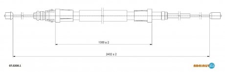 Трос зупиночних гальм ADRIAUTO 0702001 (фото 1)