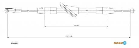 Трос зупиночних гальм ADRIAUTO 2702191 (фото 1)