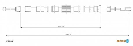 Трос зупиночних гальм ADRIAUTO 2702581 (фото 1)