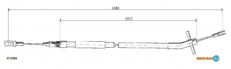 Трос ручного гальма ADRIAUTO 27.0284