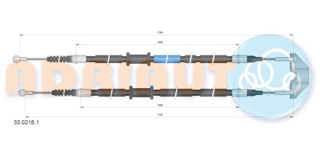 Трос ручного гальма ADRIAUTO 33.0218.1