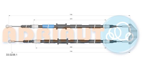 Трос зупиночних гальм ADRIAUTO 3302381