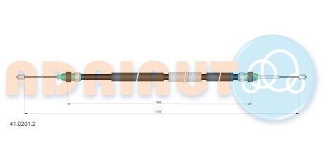 Трос ручного гальма ADRIAUTO 41.0201.2