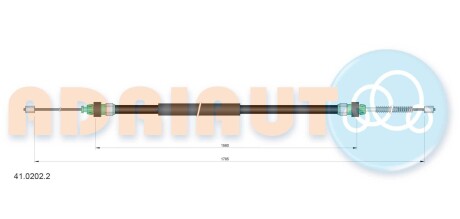 Трос ручного гальма ADRIAUTO 41.0202.2