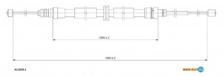 Трос зупиночних гальм ADRIAUTO 4102921 (фото 1)