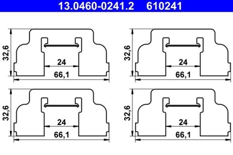 Комплектуючі для гальмівних колодок ATE 13046002412 (фото 1)