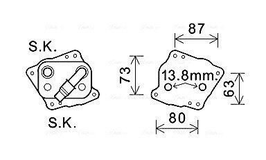 Охолоджувач оливи AVA COOLING BW3412 (фото 1)