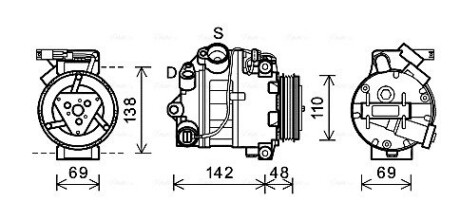 Компресор AVA COOLING BWAK443