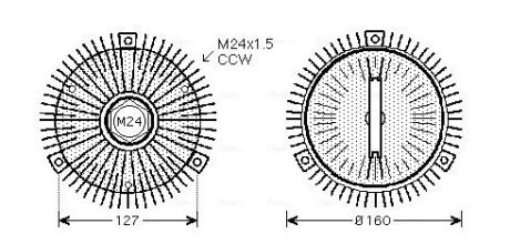 Муфта, Вентилятор радіатора AVA COOLING BWC327