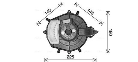 Вентилятор обігрівача салону Citroen Berlingo (12-) 1,6d, C4 Picasso (07-13) Climat AVA AVA COOLING CN8316