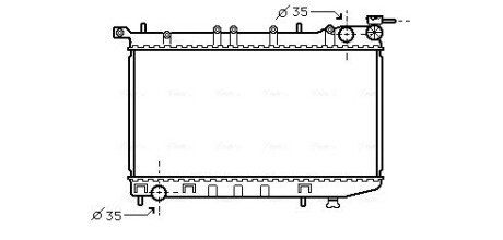 Радиатор охлаждения двигателя Nissan Almera (96-02) 1,4i 1,6i MT AVA AVA COOLING DN2174