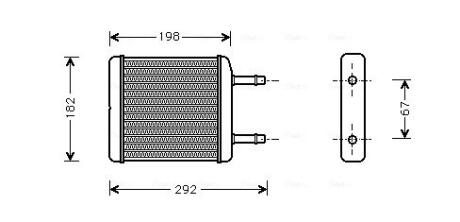 Теплообмінник, система опалення салону AVA COOLING DWA6024