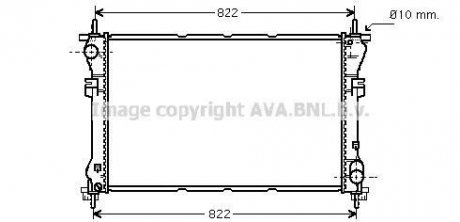 Радиатор охлаждения двигателя Ford Tranzit 2,0d 00>06 MT AVA COOLING FD2320 (фото 1)