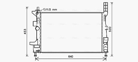 Радіатор, Система охолодження двигуна AVA COOLING FD2578