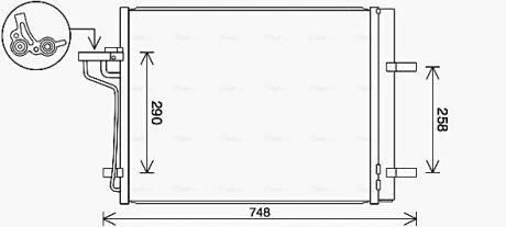 Радіатор кодиціонера AVA COOLING FD5647D (фото 1)