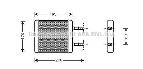 Радиатор отопителя Hyundai Getz (04-) AVA AVA COOLING HY6061 (фото 1)