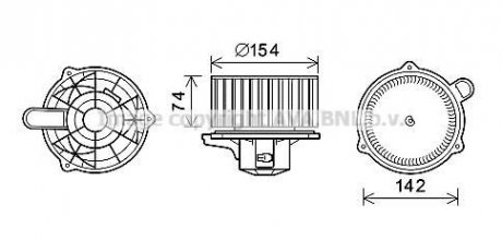 Вентилятор отопителя салона Kia Ceed (07-), Hyundai i30 (07-), Elantra (06-) (H AVA COOLING HY8349