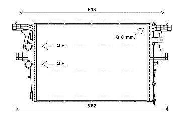 Радиатор охлаждения двигателя Iveco Daily (11-) 2,3d 3,0d MT AVA AVA COOLING IV2126