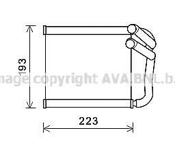 Радиатор отопителя салона Hyundai Elantra 1,6i 1,6d 01/13>, i30 Ceed 1,4i 1,6i AVA COOLING KA6270