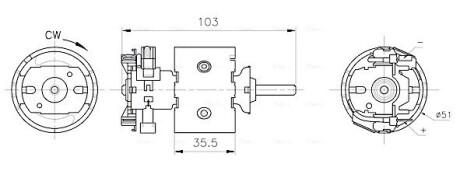 Мотор отопителя салона MB Sprinter (96-06)/VW LT35 (96-06) AVA COOLING MS8783