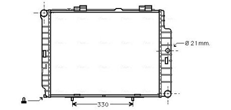 Радиатор охлаждения двигателя MB E-class (W210) 2,7d 3,2d AVA AVA COOLING MSA2287