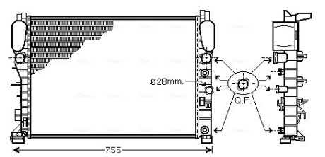 Радиатор охлаждения двигателя AVA AVA COOLING MSA2341