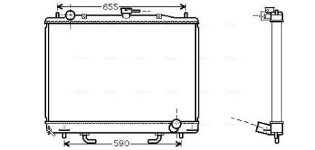 Радиатор охлаждения двигателя AVA AVA COOLING MT2163