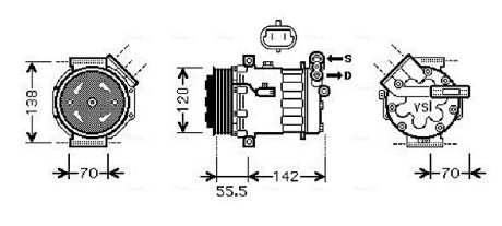 Компресор AVA COOLING OLAK447