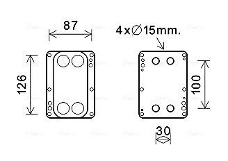 Охолоджувач оливи AVA COOLING RT3631