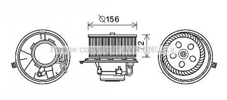 Вентилятор обігрівача салону Renault Laguna II AC+/- AVA AVA COOLING RT8581