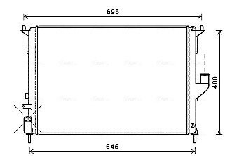 Радіатор, Система охолодження двигуна AVA COOLING RTA2477