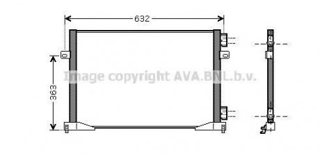 Радіатор кондиціонера Renault Traffic 1,9 DCI 01>07 AVA AVA COOLING RTA5339