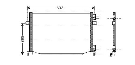 Радіатор кондиціонера Renault Traffic II 2,0i 1,9DCI 2,0DCI AVA AVA COOLING RTA5400