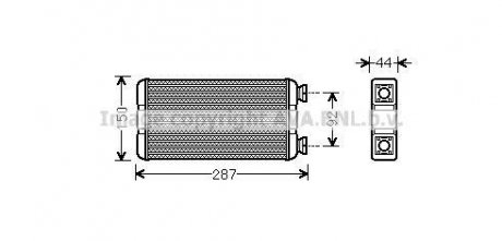 Радіатор обігрівача салону Renault Master II Opel Movano I AVA AVA COOLING RTA6457