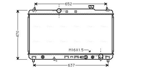 Радіатор охолодження двигуна Toyota Camry (96-02) 2,2i 3,0i AT/MT AVA AVA COOLING TO2236 (фото 1)