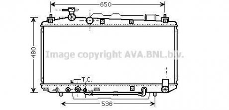 Радиатор охлаждения двигателя Toyota Rav 4 2,0i 00>05 AT AC+/- AVA AVA COOLING TO2301 (фото 1)