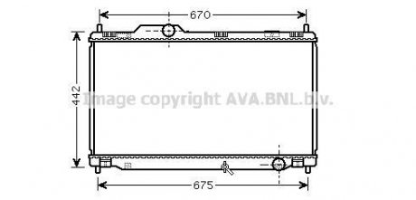 Радиатор охлаждения двигателя Lexus IS250 (06-) AVA AVA COOLING TO2461