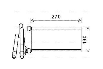 Радиатор отопителя салона Lexus GS (05-11), Lexus IS (06-15) AVA COOLING TO6706