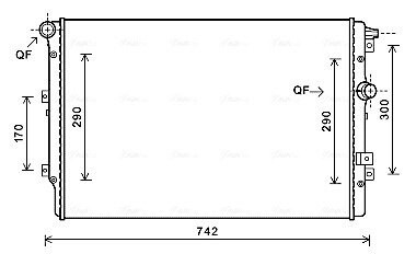 Радіатор, Система охолодження двигуна AVA COOLING VN2362