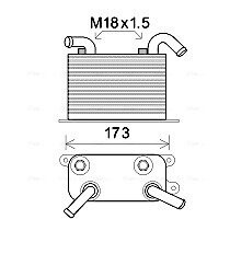 Радіатор масляний VW T5 2,5TDI 03>10 AVA AVA COOLING VN3310