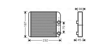 Теплообмінник, Система опалення салону AVA COOLING VO6129