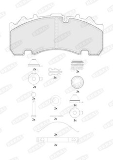 Комплект гальмівних колодок, дискове гальмо BERAL BCV29265TK