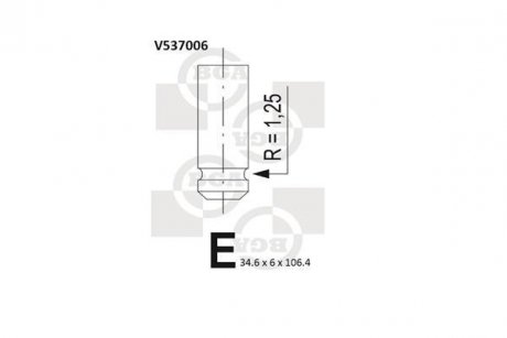 Клапан двигуна BGA V537006