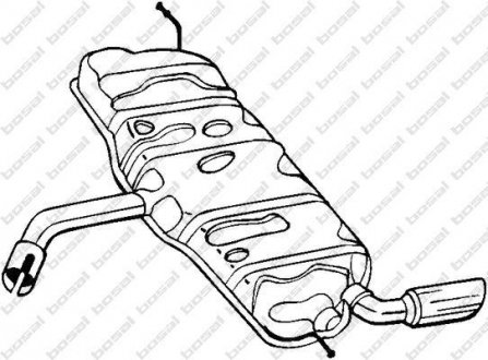 Глушитель задняя часть AUDI A3 (03-12), SEAT Altea (04-10), SEAT Leon (05-12), SEAT Toledo (04-09), VW Golf (04-12), VW Golf Plus V (05-14) BOSAL 105-503 (фото 1)