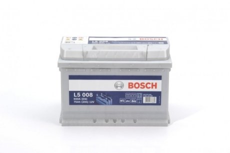 Акумулятор 12В/75Аг/650А/18,91кг BOSCH 0 092 L50 080 (фото 1)