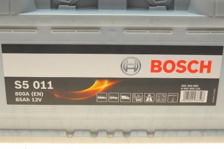 Акумуляторна батарея 12В/85Ач/800А BOSCH 0 092 S50 110 (фото 1)