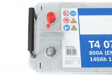 Акумуляторна батарея 140А BOSCH 0 092 T40 760