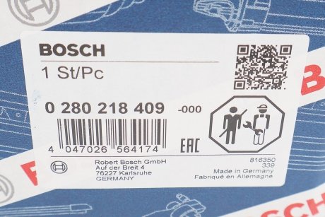 ВИТРАТОМІР ПОВІТРЯ BOSCH 0280218409