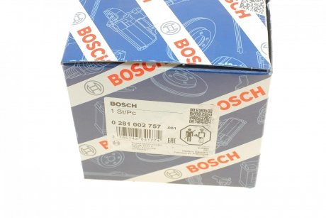 Датчик массового расхода воздуха BOSCH 0 281 002 757